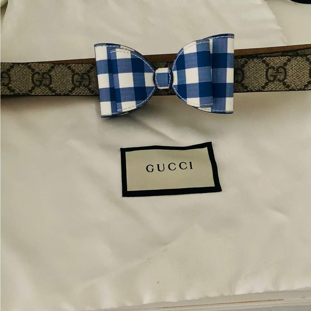 Gucci Kids Children’s GG Supreme Belt with Bow